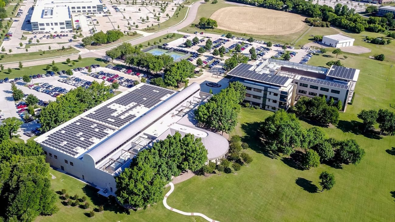 Tyler Technologies Headquarters In Plano Texas Installs Solar Panels 