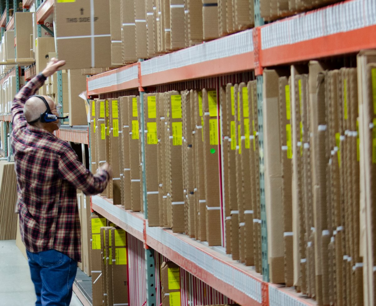 American Woodmark Allegany manufacturing floor powered in part by solar energy